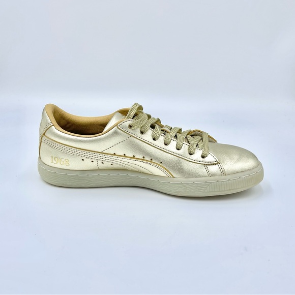 Puma Suede ‘50th Anniversary’ Gold Leather Sneakers 367297 Kids Juniors Sz 6.5c - Picture 8 of 14